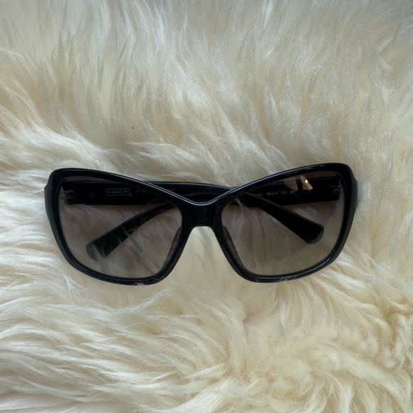 Coach Black and Silver Women's Sunglasses HC8058 - Picture 2 of 7